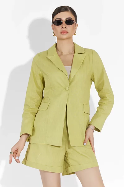 Compleu cu pantaloni scurti verde lime Dodle Bogas