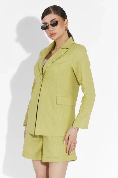 Compleu cu pantaloni scurti verde lime Dodle Bogas