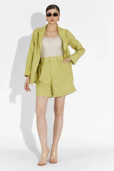 Compleu cu pantaloni scurti verde lime Dodle Bogas